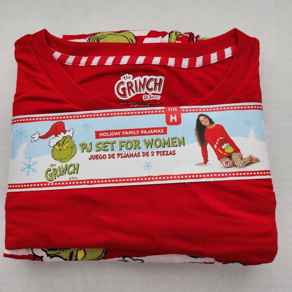 Grinch Pijama Set For Women Size M - Picture 1 of 3